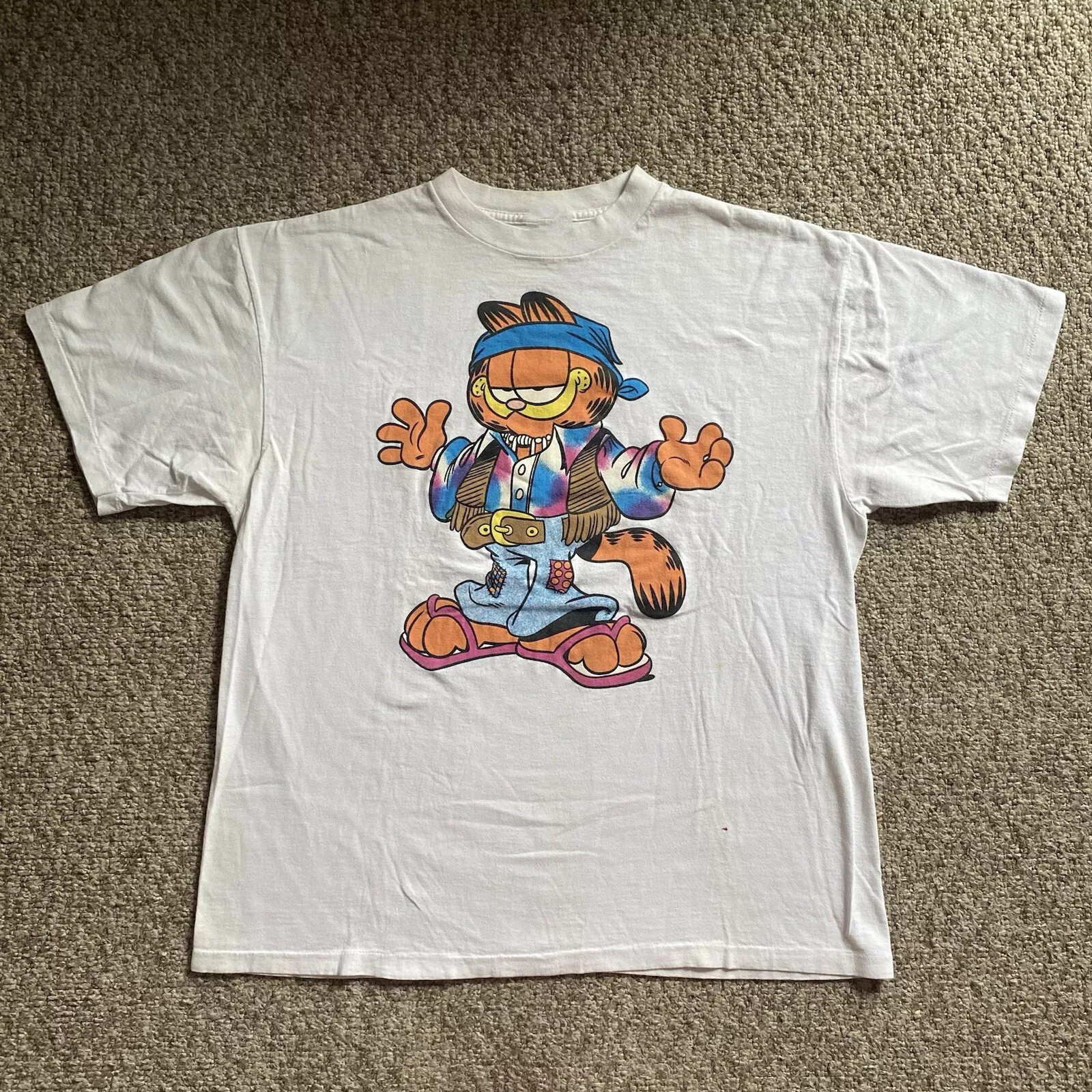 Garfield White Color Heavy Cotton All Size Shirt Gift Halloween BL286