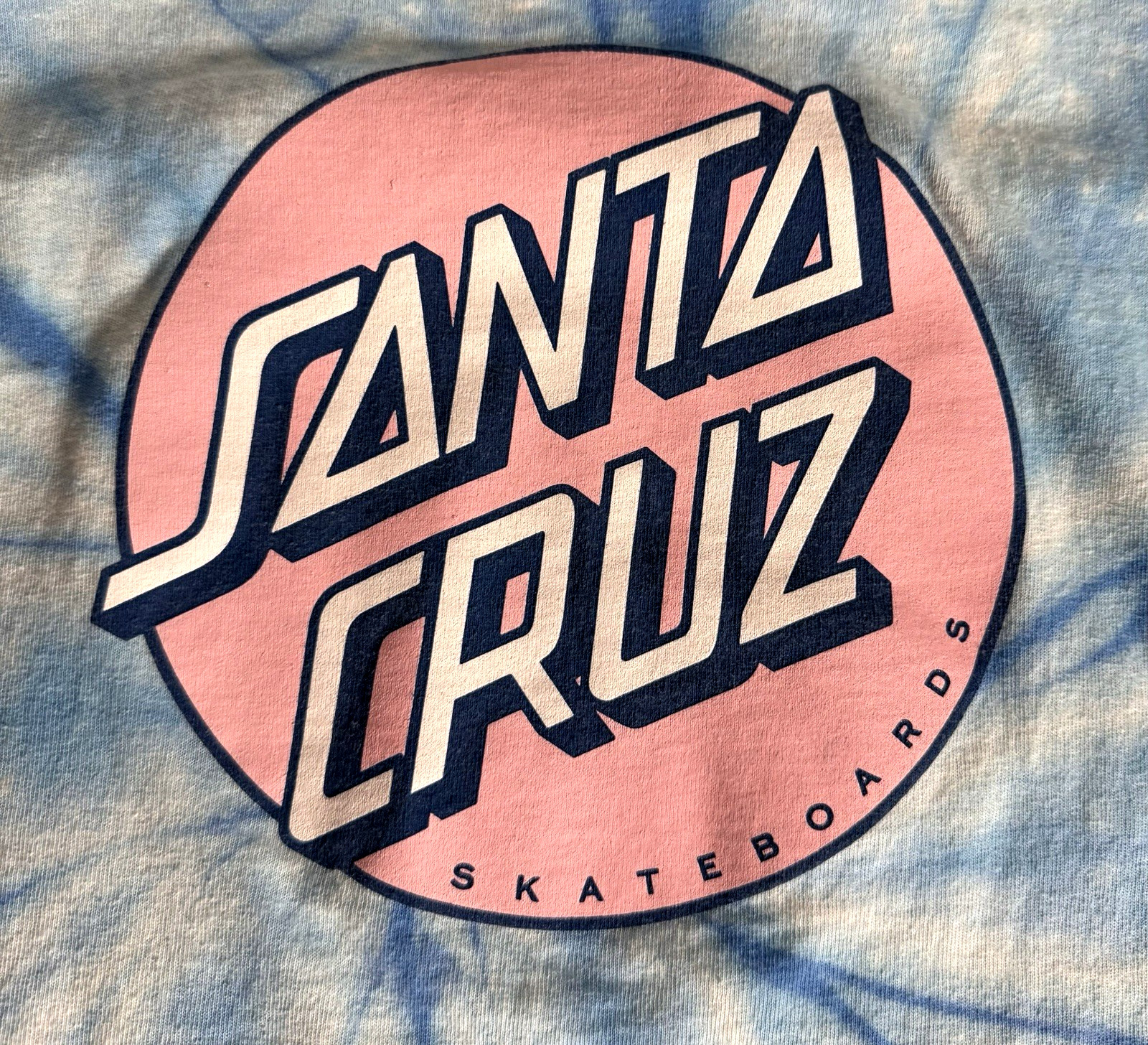 Santa Cruz Skateboards Tie Dye Long Sleeve T Shirt Men's M Blue Pink Surf Skate gallery