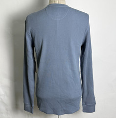 Dark Seas Long Sleeve Thermal Henley Missoula Slate Blue Size M NWT