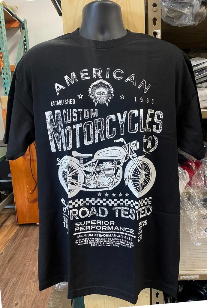 NEW PRINTED MOTORCYCLE COTTON BLACK GREY NAVY BLUE SHORT SLEEVES T-Shirt gallery