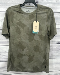 PRANA PROSPECT HEIGHTS GRAPHIC CAMO SHORT SLEEVE PERFORMANCE SHIRT Mens Size XS
