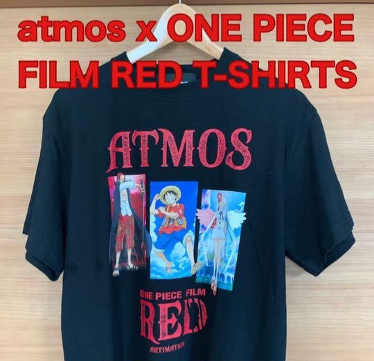 Unused Men M atmos × ONE PIECE film RED Uta Shanks Black T-shirt cotton 100% gallery