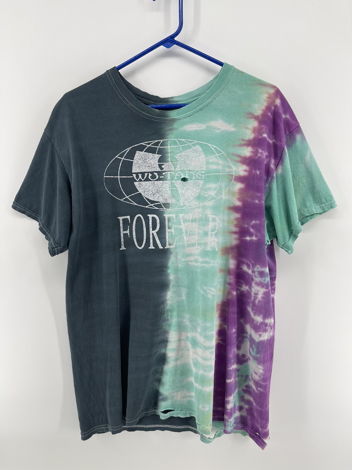 Wu-Tang Forever Tie Dye Short Sleeve Hip Hop Band T Shirt Mens Size M Medium gallery