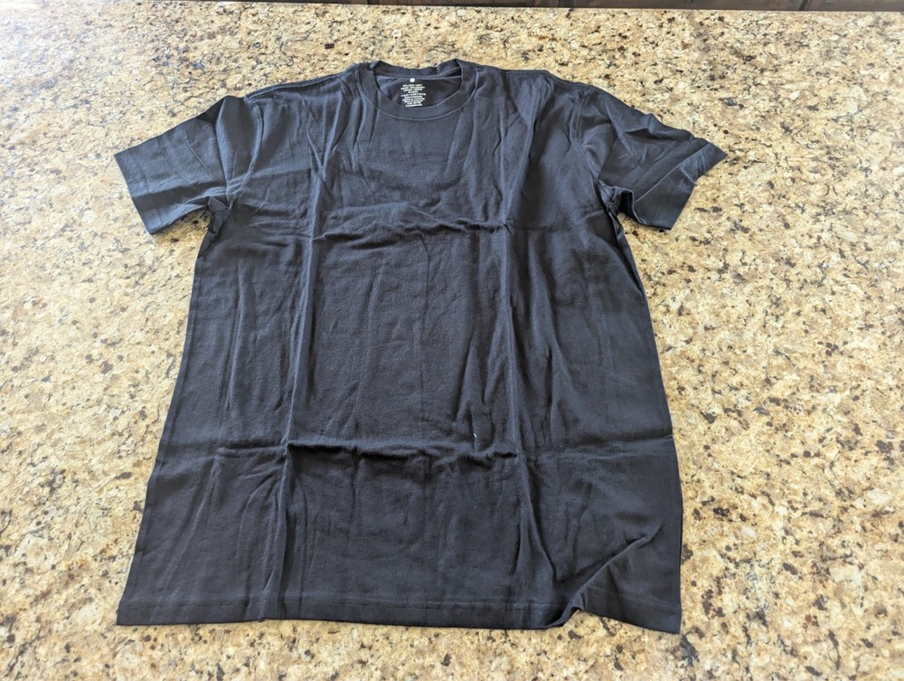 True Classic Mens Classic Crew Neck Short Sleeve T-Shirt Black size L