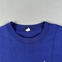 Vintage 70s Para Tech Sky Diving Team Shirt Large Blue Devil Logo Single Stitch