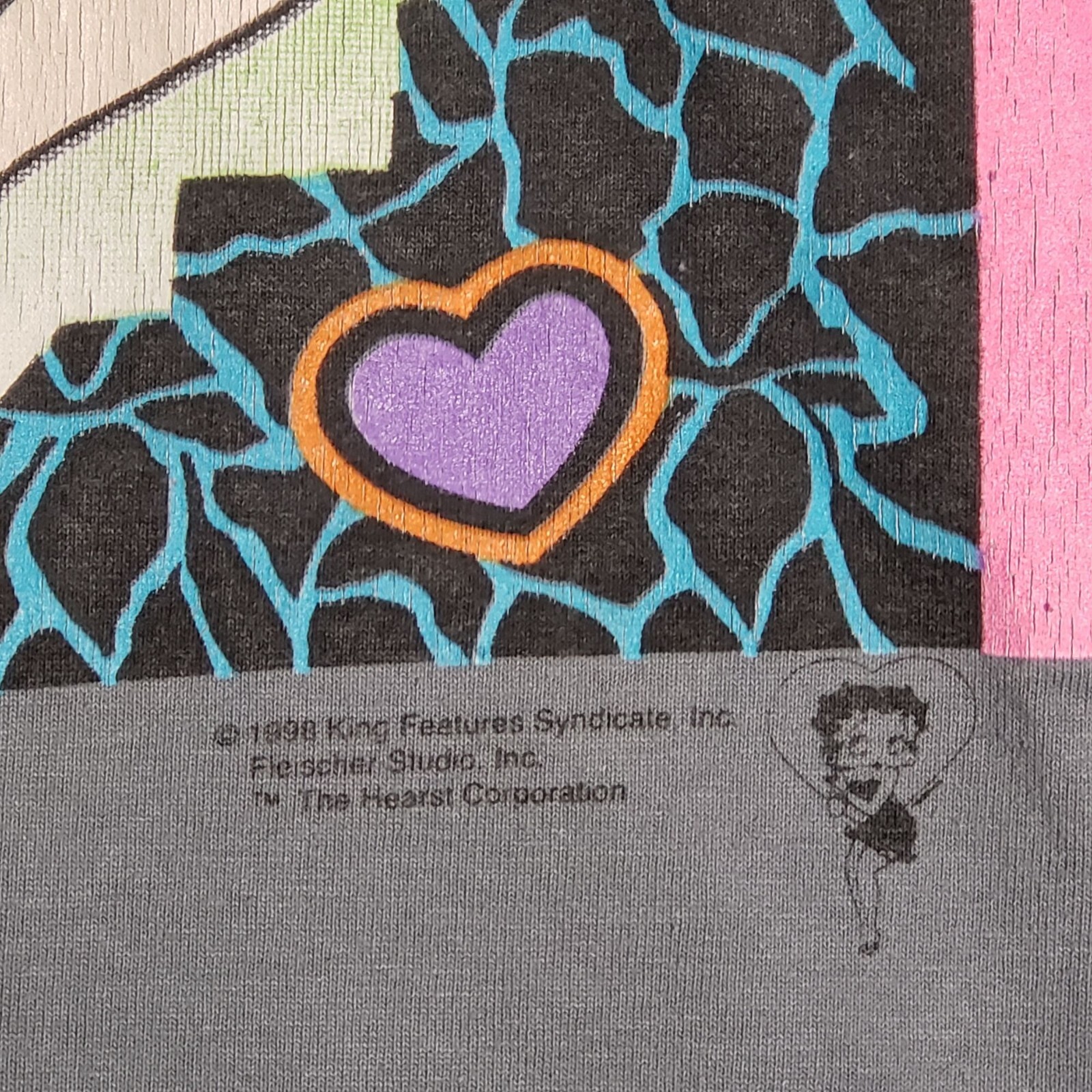 Vintage Betty Boop Jerzees Size XL Gray 1998 King Features Syndicate MADE IN USA gallery