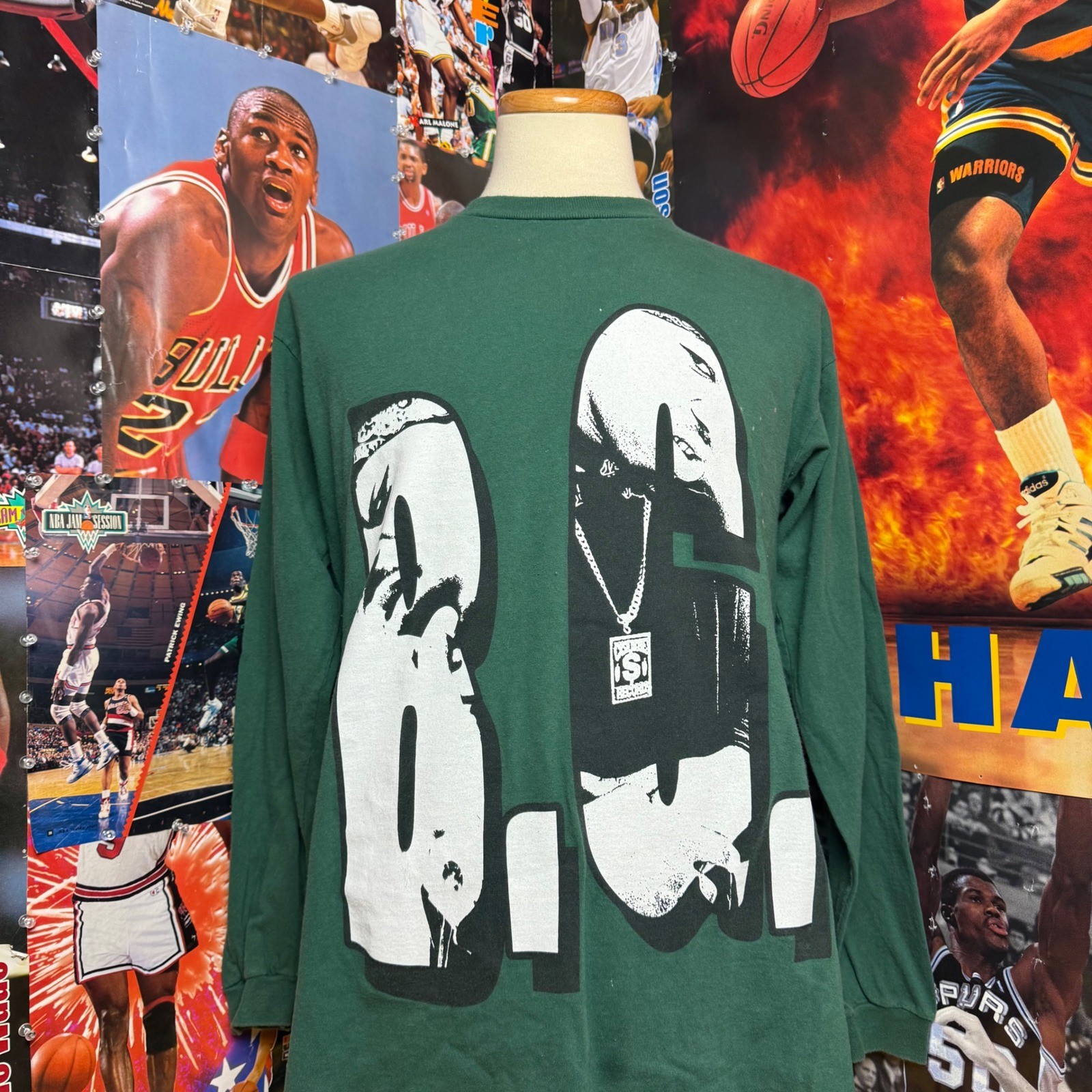 Vintage 90s BG Cash Money Millionaires Long Sleeve Shirt Green Rap Tee Sz Large gallery