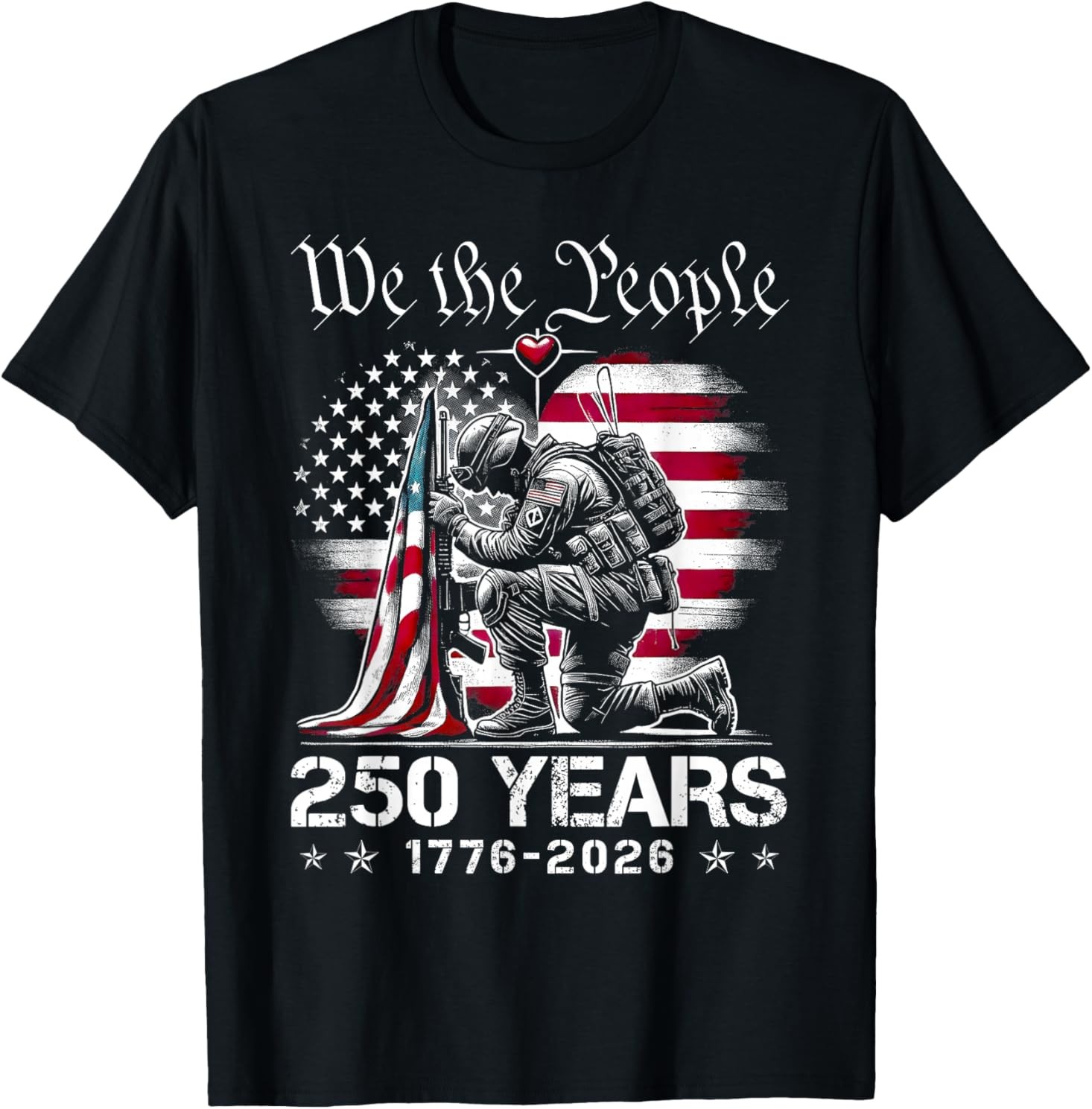 250 Years of American 250th Anniversary 1776 2026 Veterans T-Shirt
