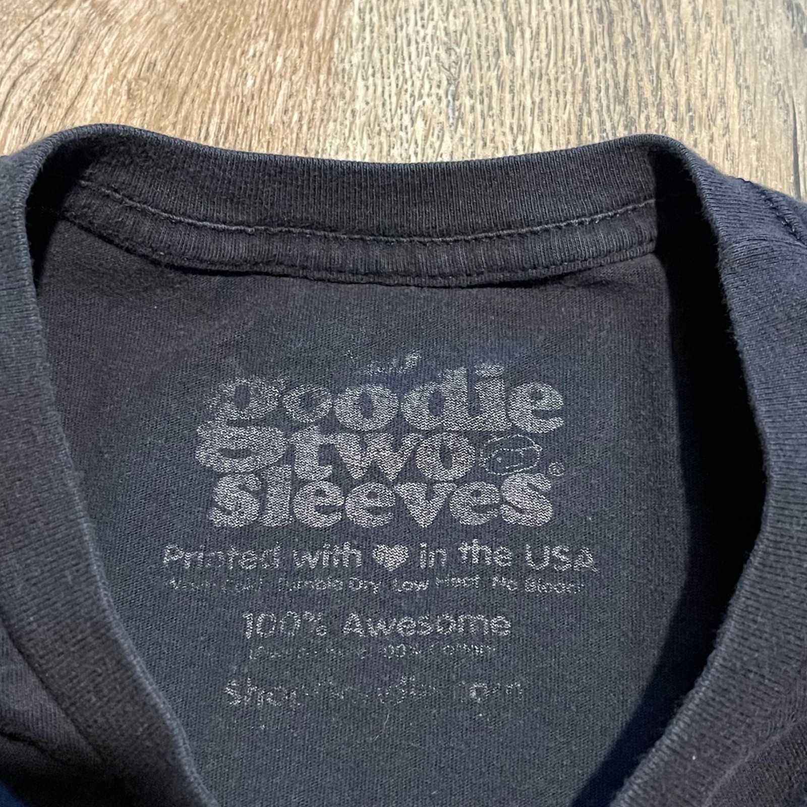 Goodie Two Sleeves Mens T-Rex Graphic T-Shirt Navy Blue Funny Dinosaur Tee Small gallery