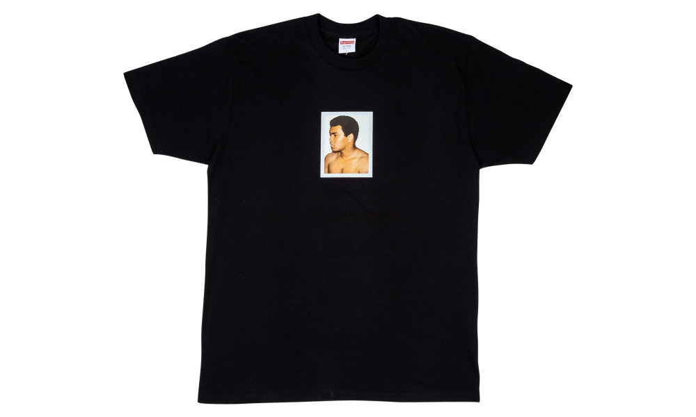 DS New Supreme Muhammad Ali Tee T-shirt SS16 rare box Bogo LARGE L black warhol