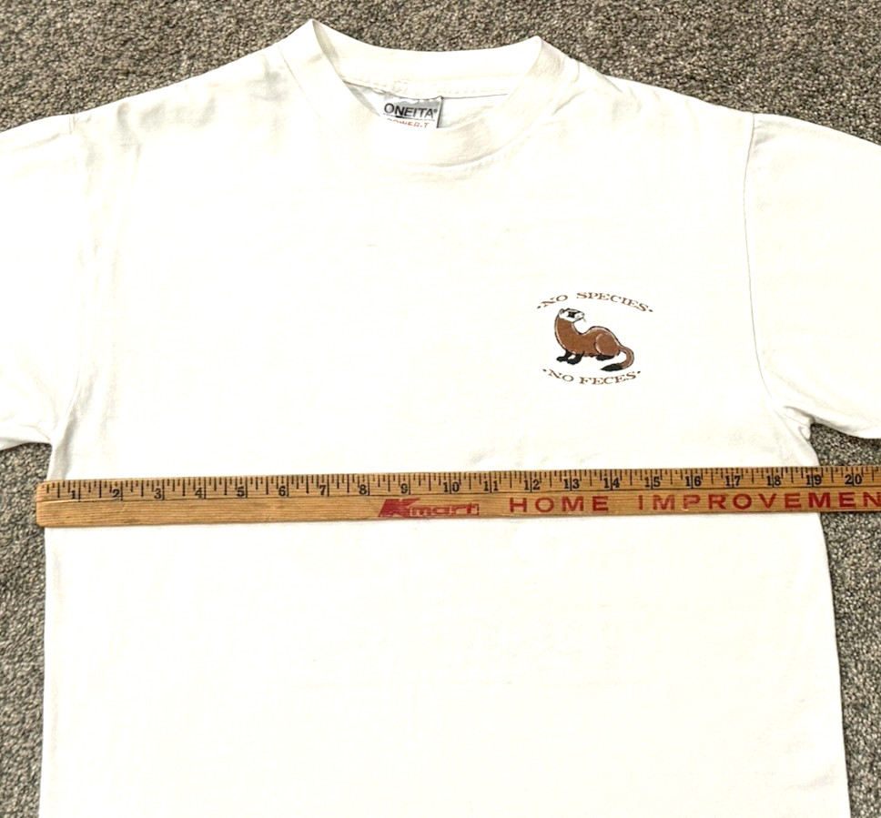 Vintage Endangered Feces Funny T Shirt Single Stitch Ferret Driggs Idaho M gallery