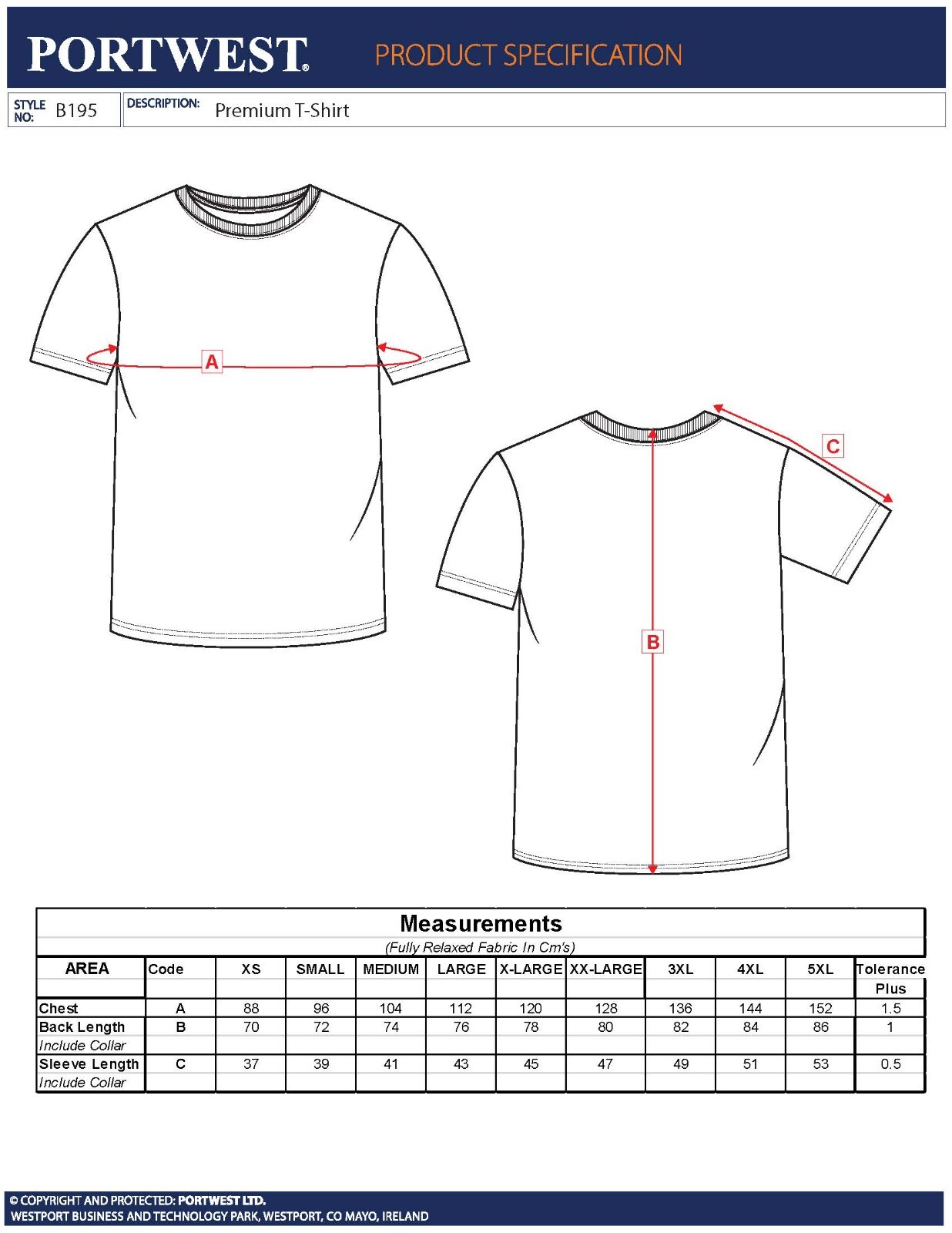 Portwest Turin Premium T-Shirt 100% Cotton gallery