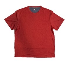 Lands End Short Sleeve Red T-shirt Stretch Mens Size XL Polyester Blend