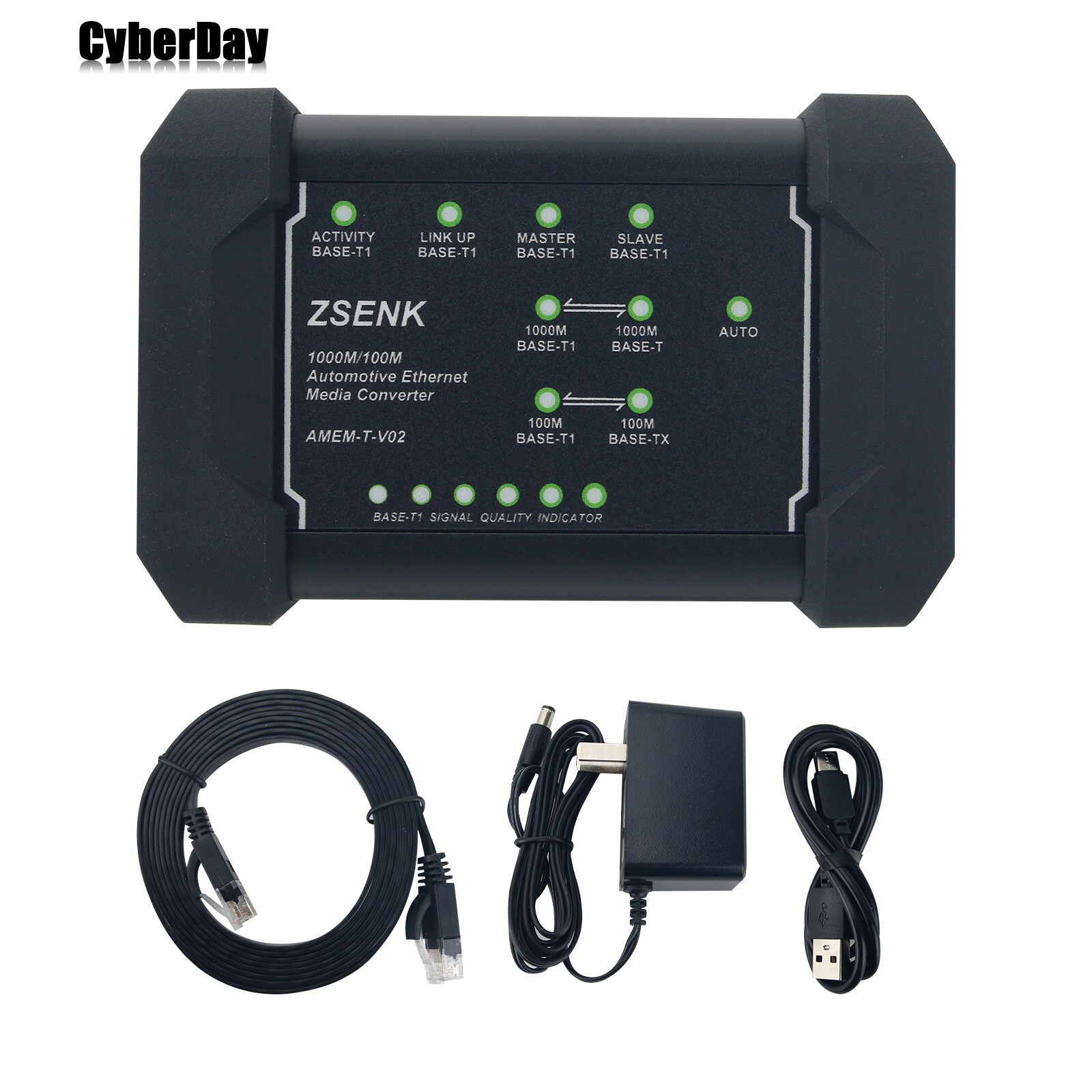 ZSENK 1000M/100M Automotive Ethernet Media Converter (with E6S20A Connector