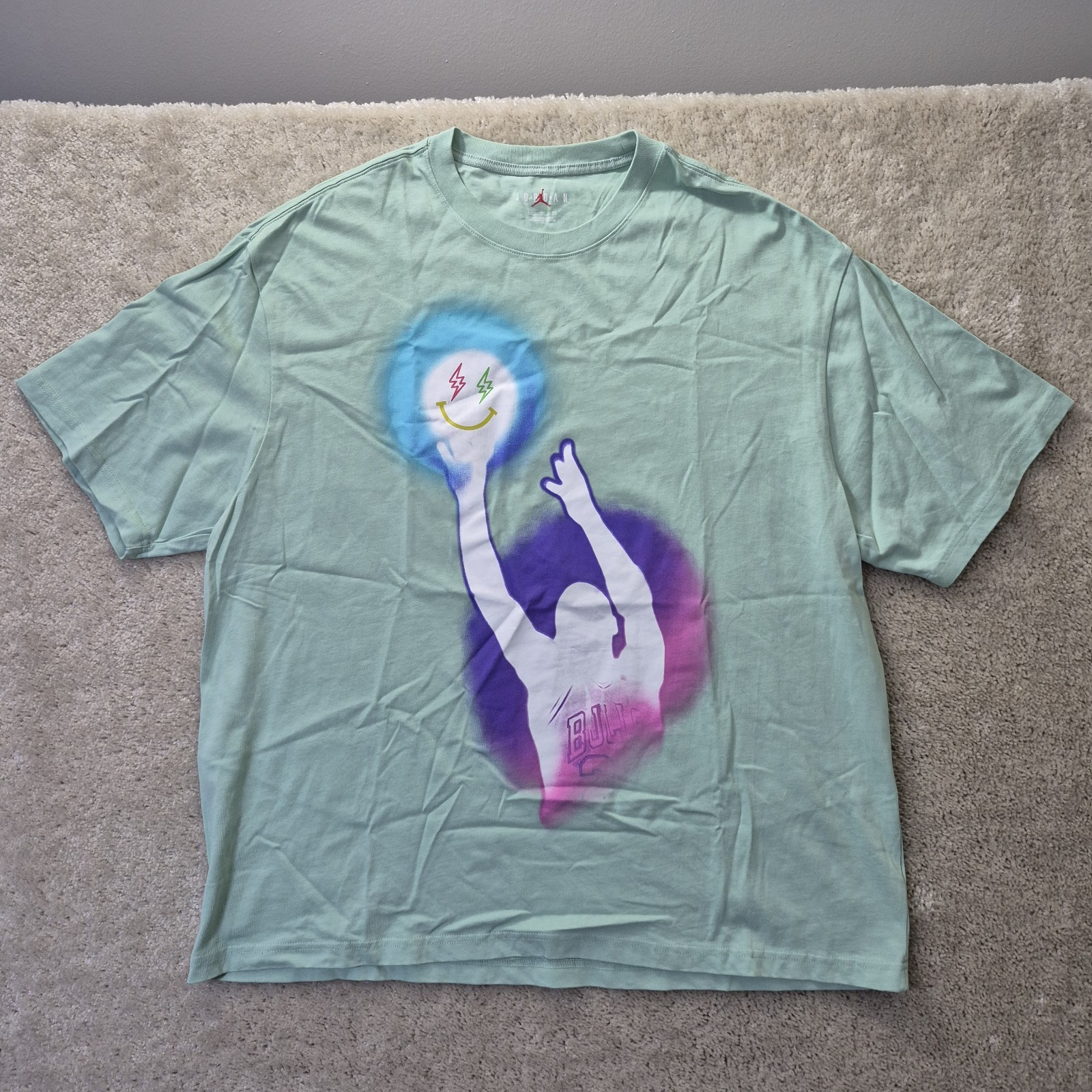 Air Jordan J Balvin T Shirt 2XL Green Graphic Crewneck Basketball Designer 90s gallery