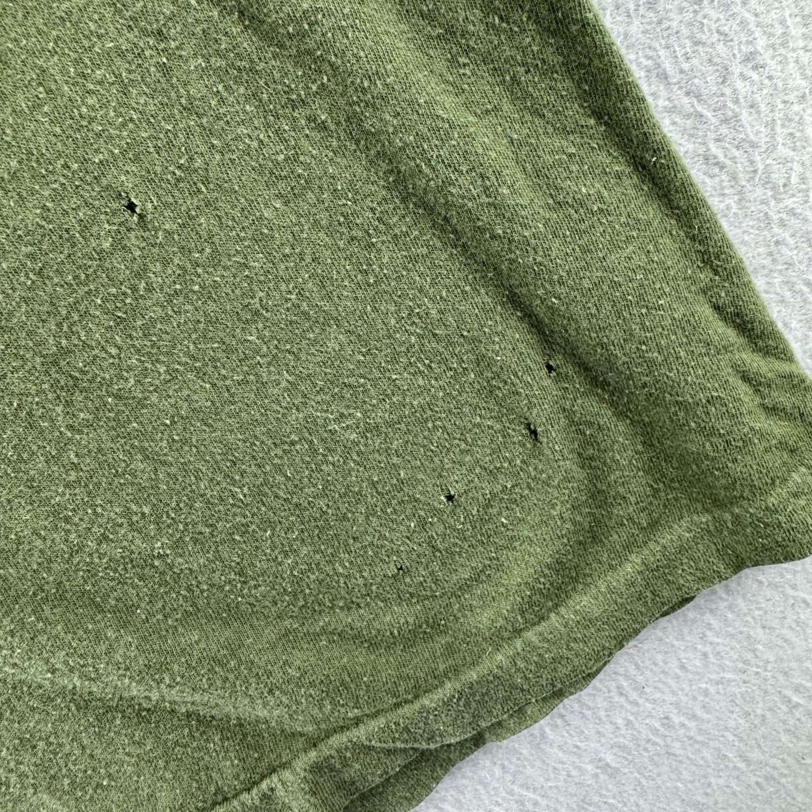 Vintage Military Shirt Mens Large Green Single Stitch Thin Cotton 70s Vietnam gallery