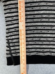 Johnston & Murphy Black and White Pullover Top Zipper Accents Size Medium