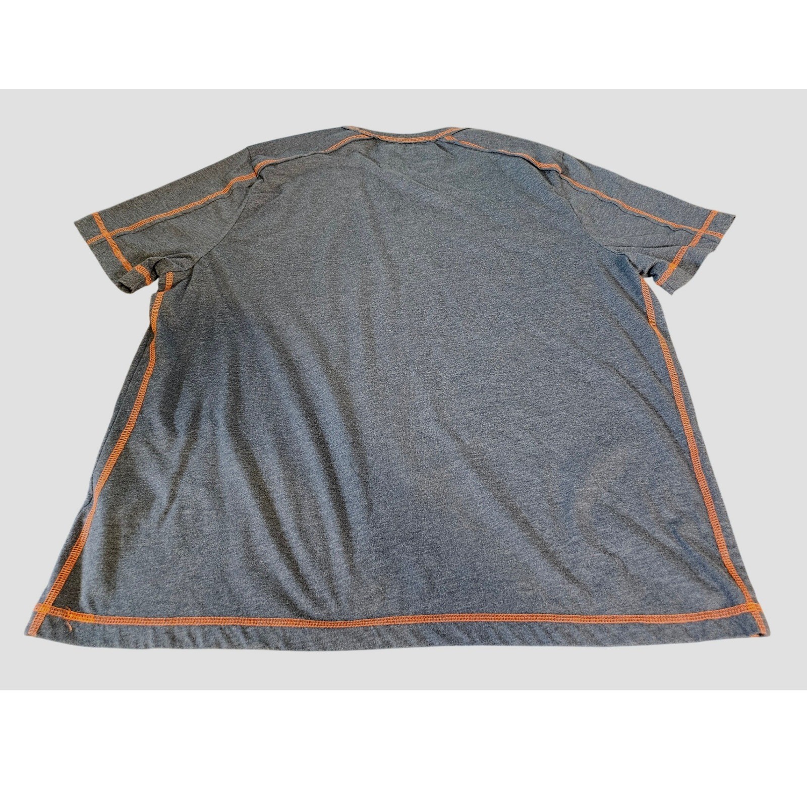 Carbon2cobalt T-Shirt Mens XL Gray Orange Contrast Stitch Organic Cotton Blend gallery