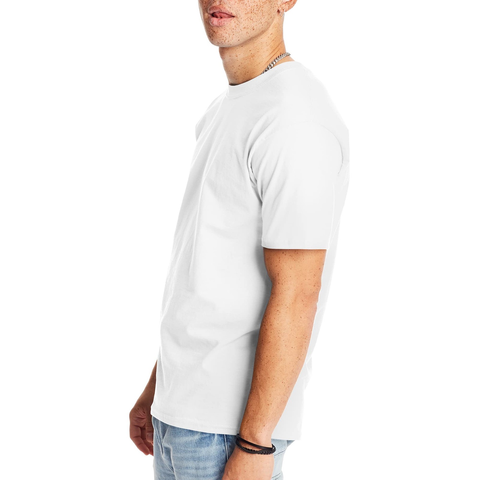 Hanes Mens Beefyt T-shirt, Heavyweight Cotton Crewneck Tee, 1 Or 2 Pack,... gallery