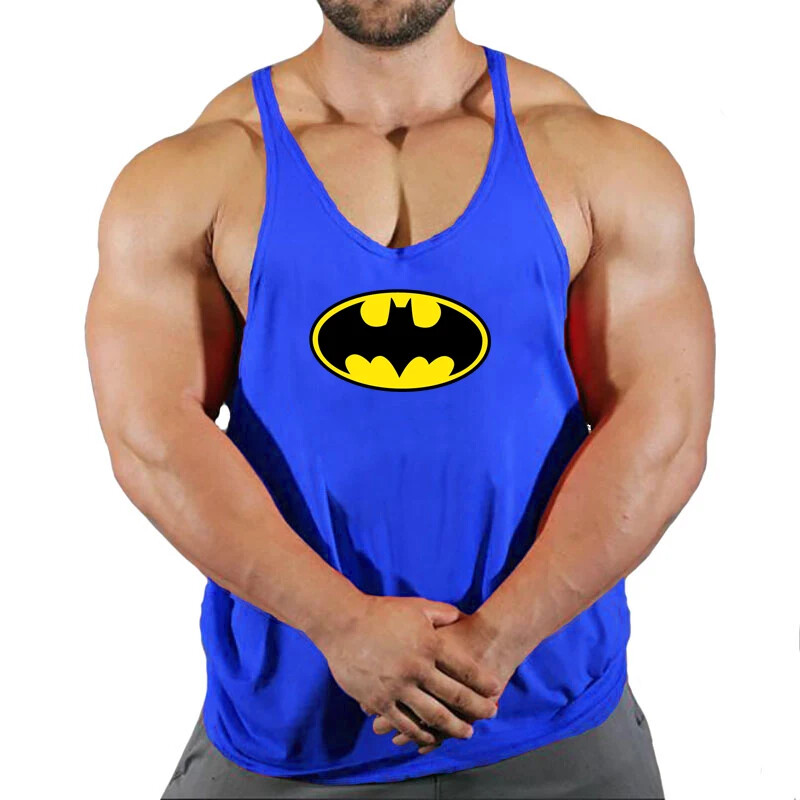Men's Batman Cotton Sleeveless Tees Gym Muscle Bodybuilding Workout Tank Tops gallery
