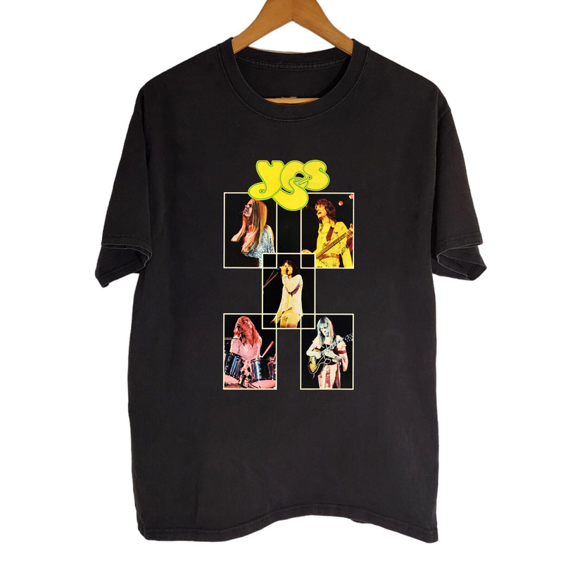 RARE! Yes Band Black Cotton All size S-5XL Unisex Shirt MM106
