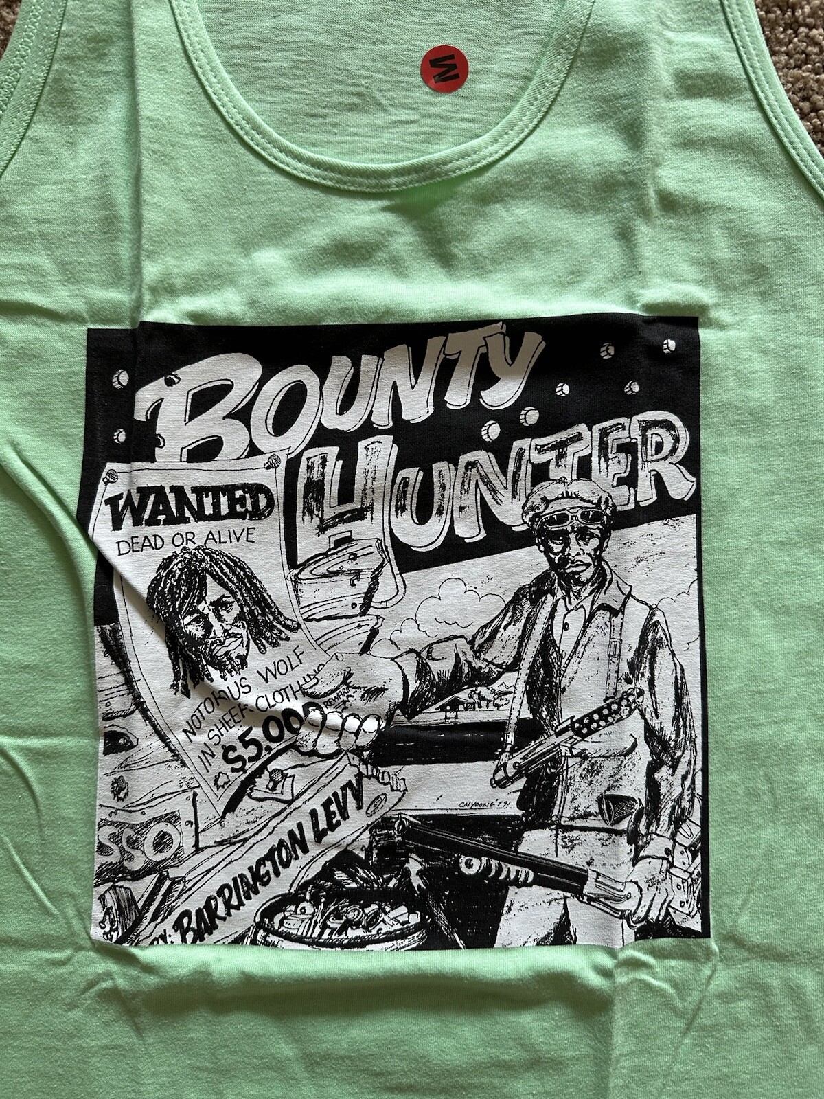 Size M - Supreme Barrington Levy Jah Life Bounty Hunter Tank Top Green SS16 New gallery