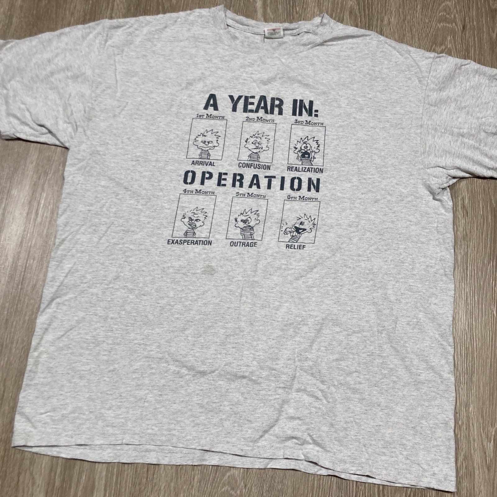 Military Shirt XL 90s 00s Y2k Year In Operation Army Freedom Funny Humor Tee gallery