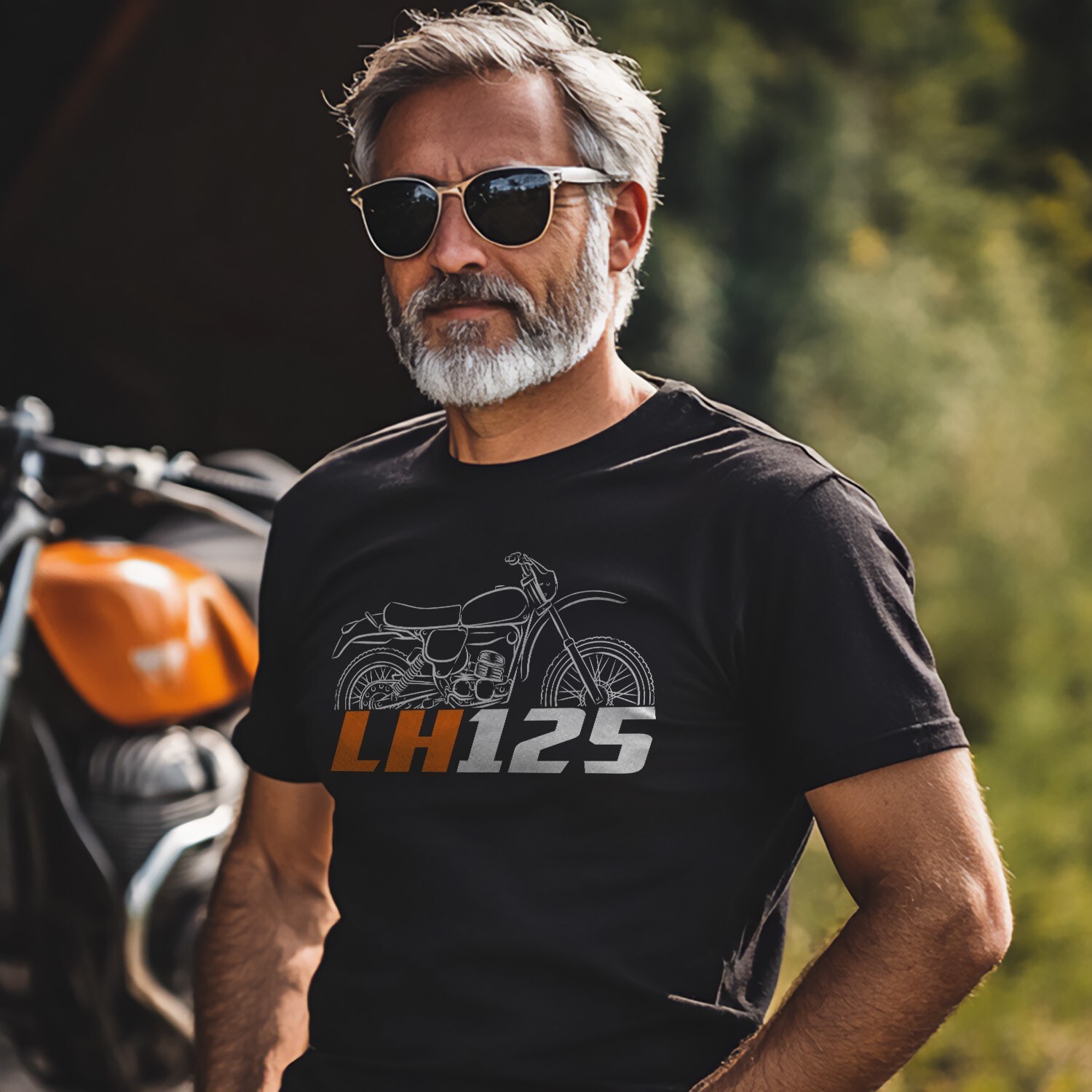 Illustration for a Laverda LH 125 1976-1979 T-Shirt, Motorcycle Tee gallery