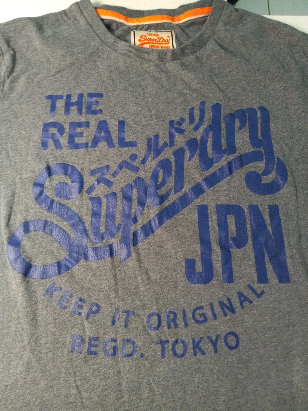 Vintage SUPERDRY AUTHENTIC REGISTERED . JPN Graphic Gray T-Shirt Size S gallery