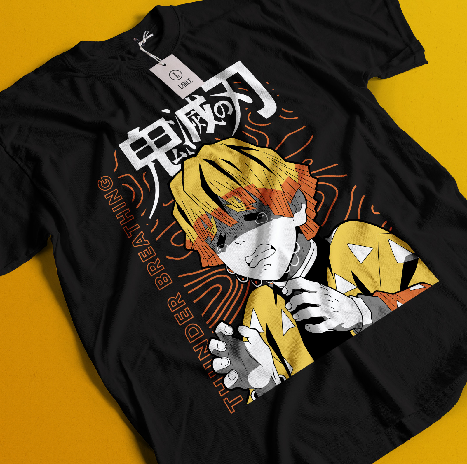 Demon Slayer Shirt Zenitsu Tshirt Tanjiro T-Shirt Muzan Doma Tee Inosuke Nezuko