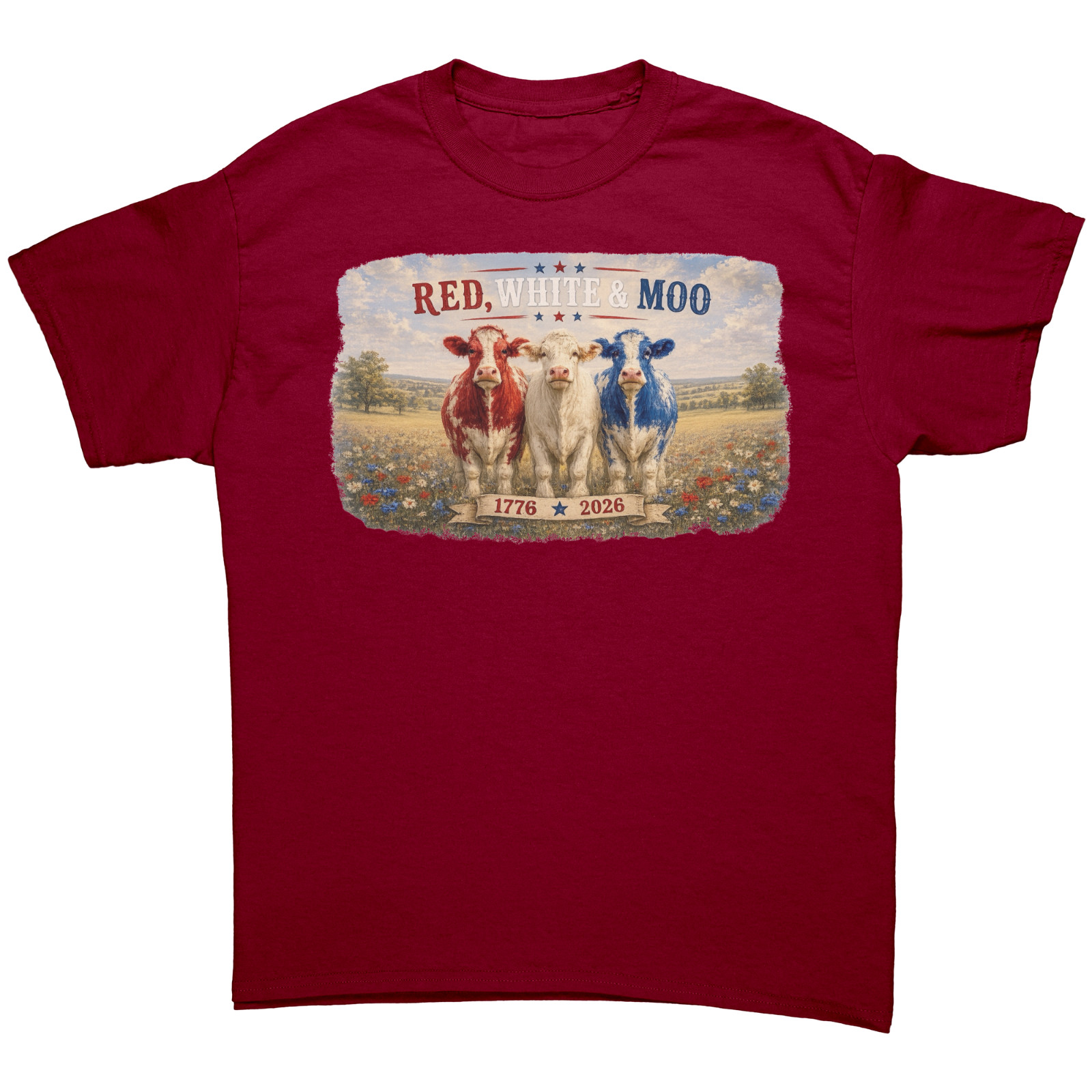 Cute Patriotic Red White & Moo Tshirt July 4th Shirt Funny Sarcastic Cow Tee gallery