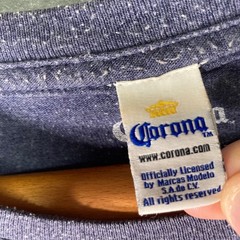 Corona Extra T-Shirt Men’s Large Blue Graphic Tee “La Vida Más Fina” Beer Logo