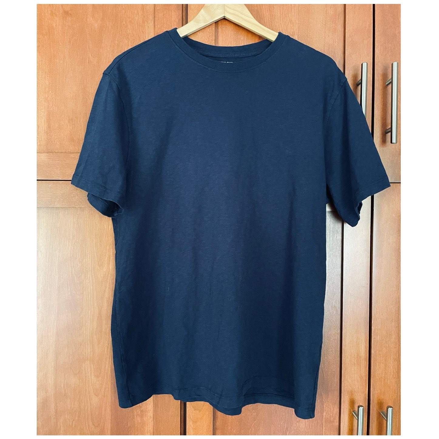 American Giant Premium Slub Tee Shirt Crew Neck Short Sleeve Navy Size Large gallery