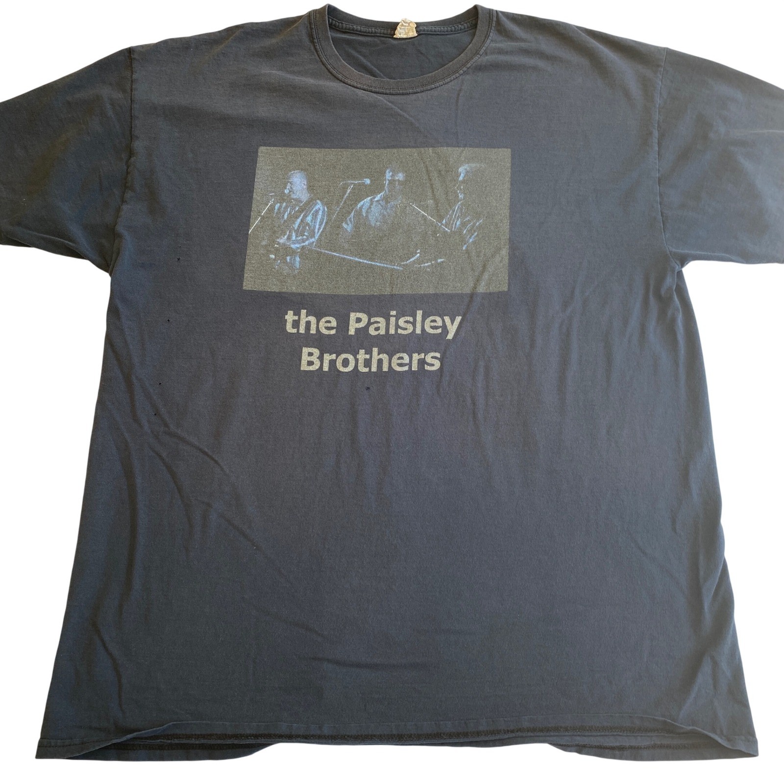 The Paisley Brothers Band Graphic T-Shirt Faded Black Distressed Mens Large gallery