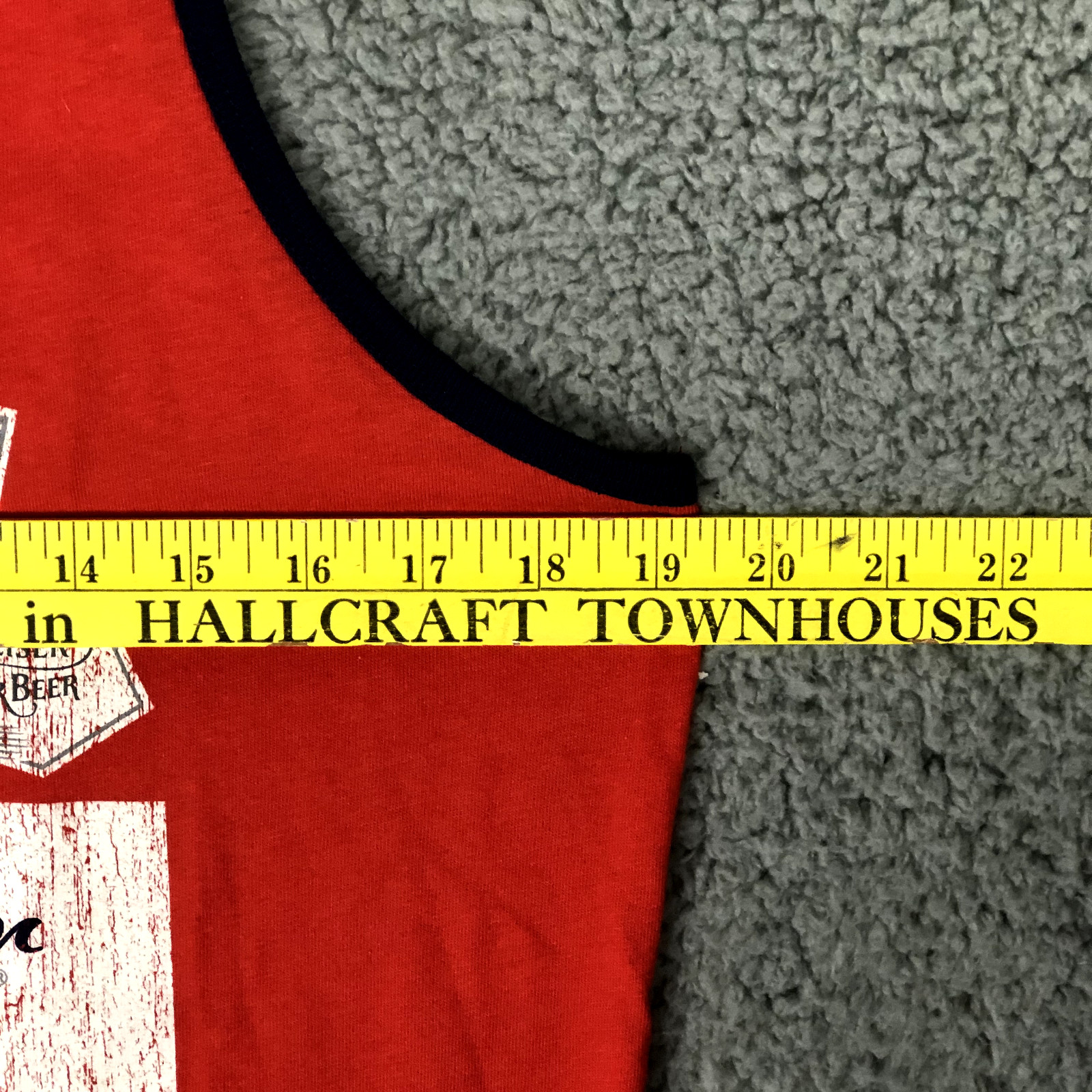 Budweiser Sleeveless Red Distressed Look T-Shirt/Tank Soft Mens S 34/36 gallery