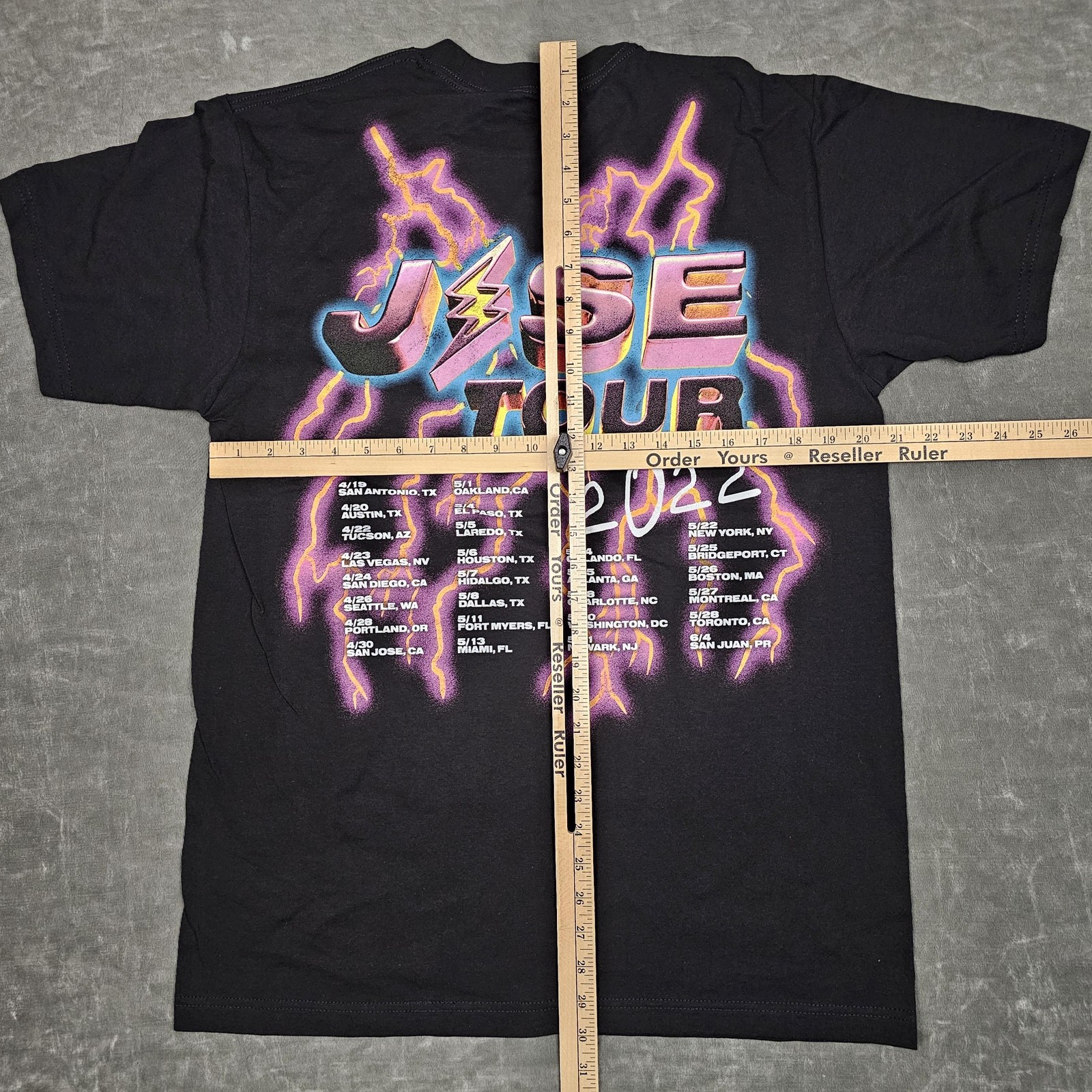 J Balvin Jose Tour Shirt Mens Large Black Lightning Smiley Face Graphic 2022 Tee gallery