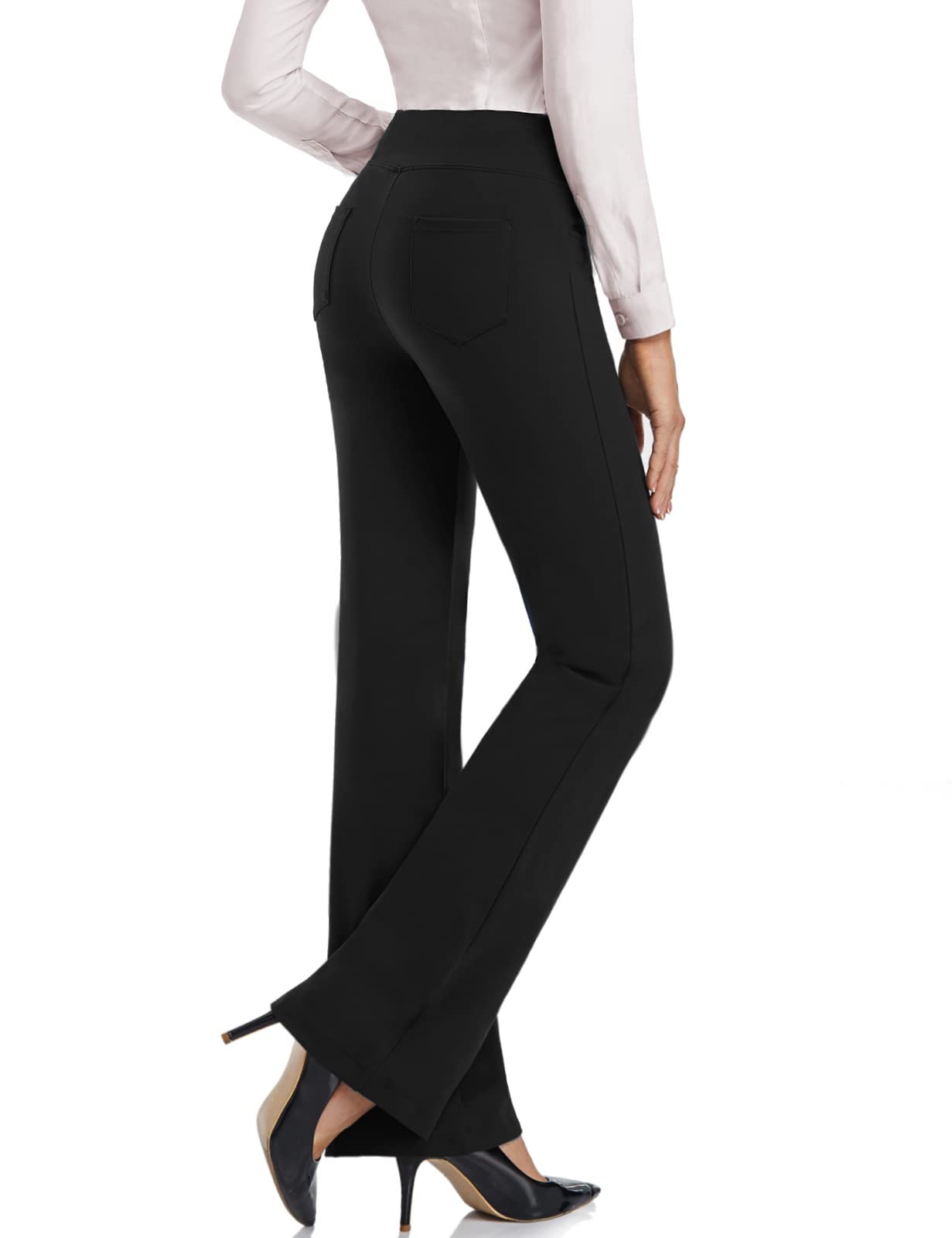 SEVEGO Tall Women's Bootcut Dress Pants 35" Inseam, High Waist Stretch Work P... gallery