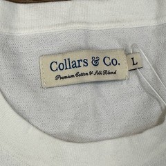 Collars & Co Mens Size Large Maranello Mid-Weight Cotton & Silk Tee White NEW