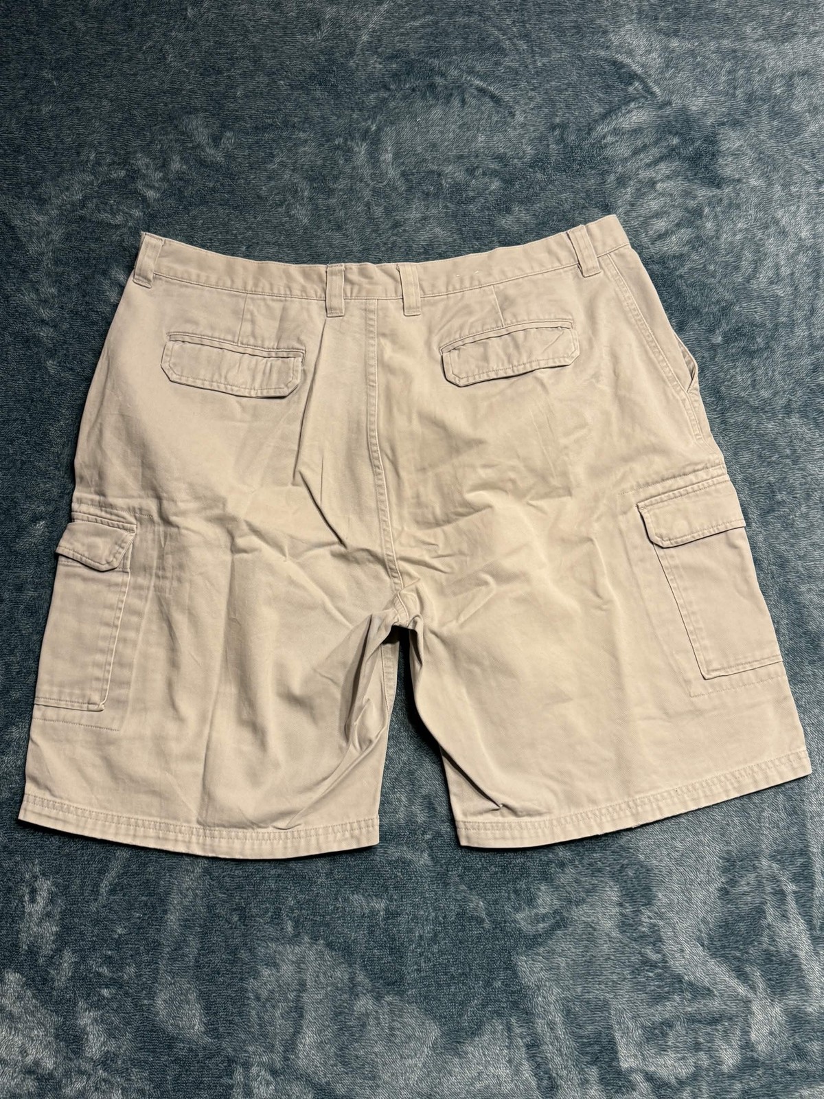 Foot Locker Cargo Shorts Mens 38 Tan Khaki 100% Cotton Twill Flat Front Outdoor gallery