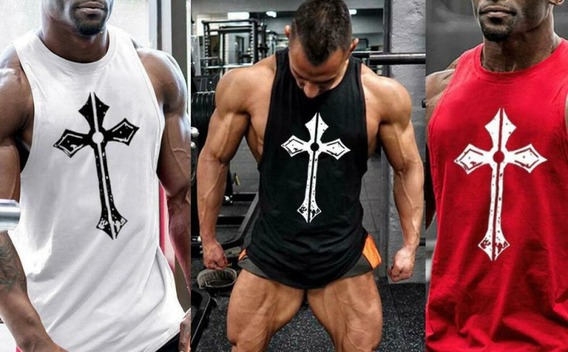 Men's Tank Tops Bodybuilding Muscle T Shirt Sleeveless Gym Training Workout Vest gallery