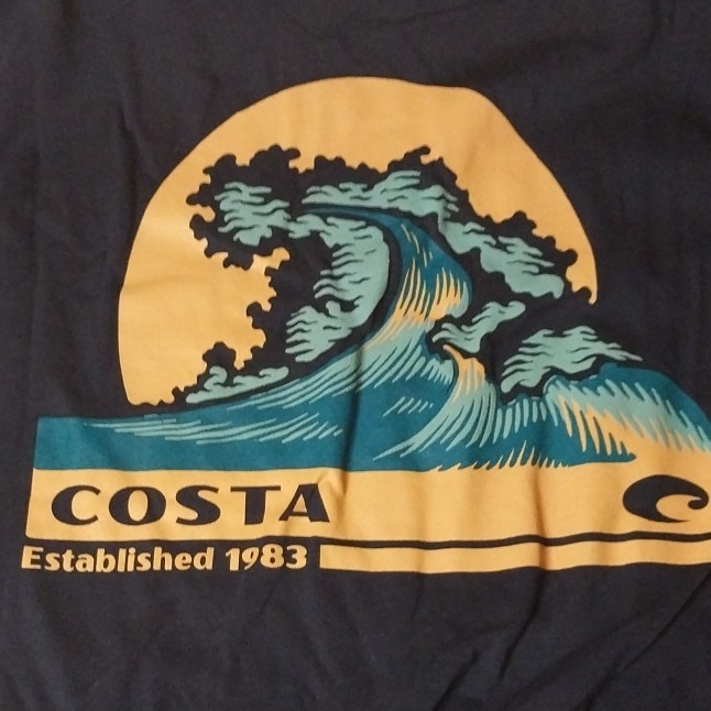 Costa Blue M Men's Graphic Wave Logo "Established 1983" Short Sleeve Tee gallery