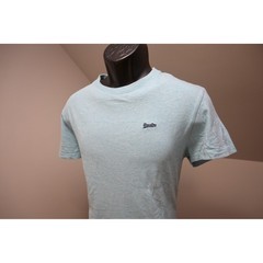 Superdry T-Shirt Mens Size Medium Blue Excellent Organic Cotton Heathered Tee