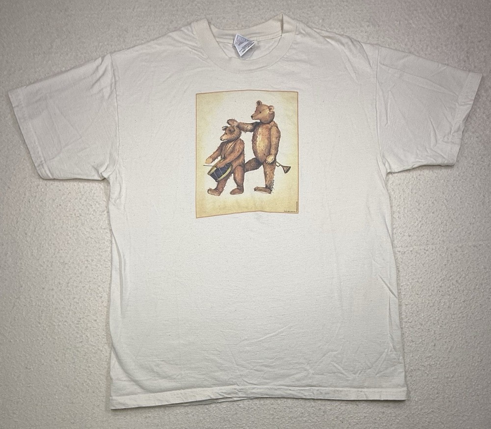 Vintage Mary Beth Baxter Teddy Bear T Shirt Hanes Beefy USA Artwear Designs L