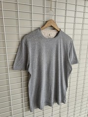 Brunello Cucinelli Striped Cotton/Linen T-Shirt Mens Size L Gray Short Sleeve