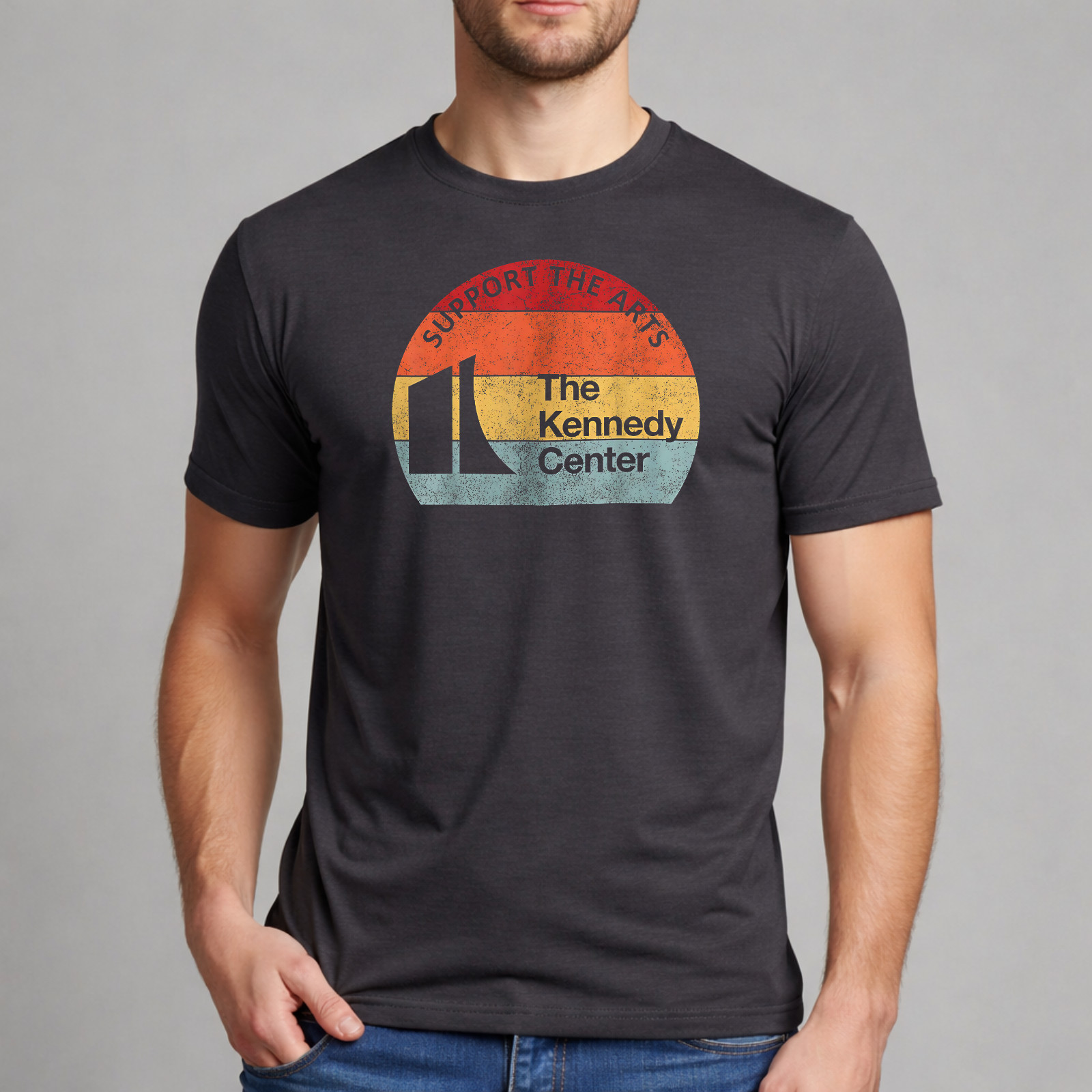 The Kennedy Center T-Shirt Support The Arts Vintage Style Souvenir Graphic Ash gallery