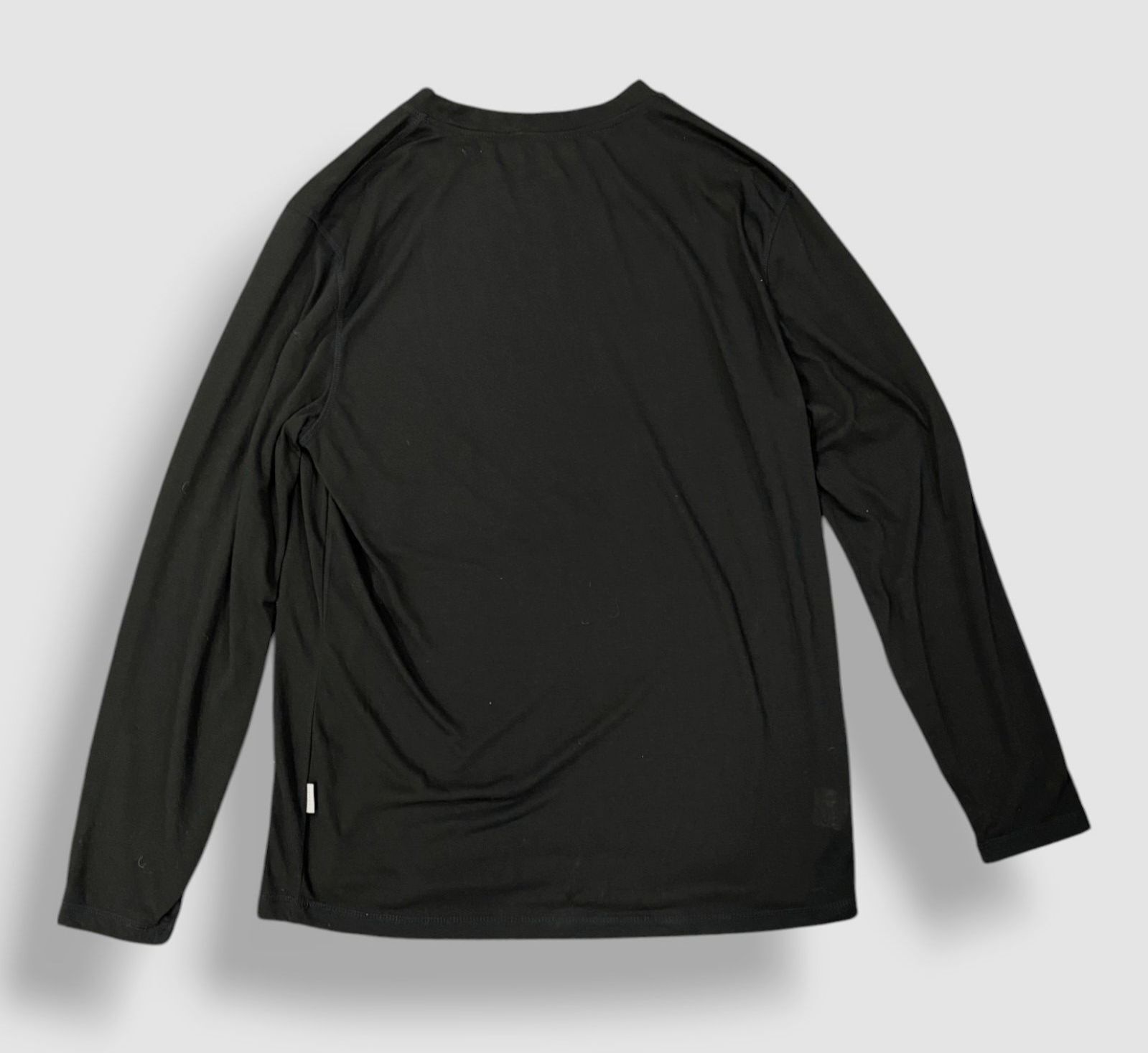 Perry Ellis Men's Black Long-Sleeve Stretch Crewneck Shirt Top Size L gallery
