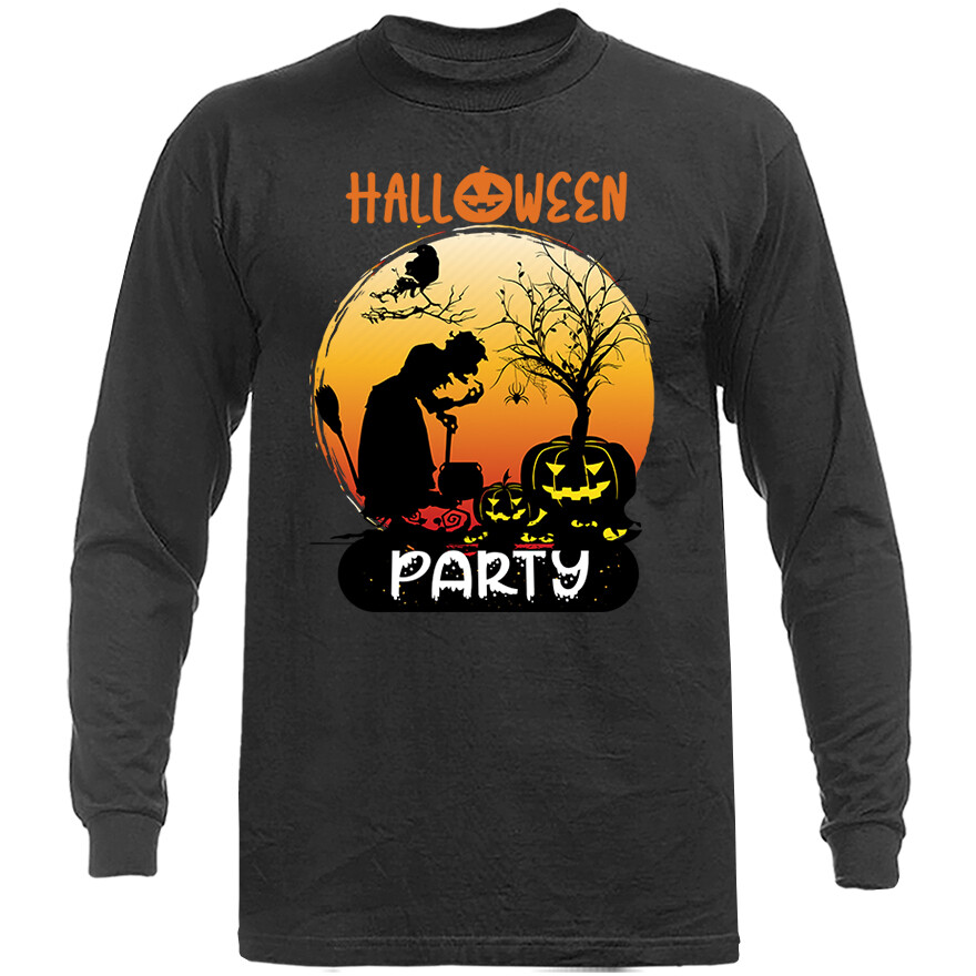 Halloween Costume Spooky Witches Pumpkin Ghost Long Sleeve T-Shirt