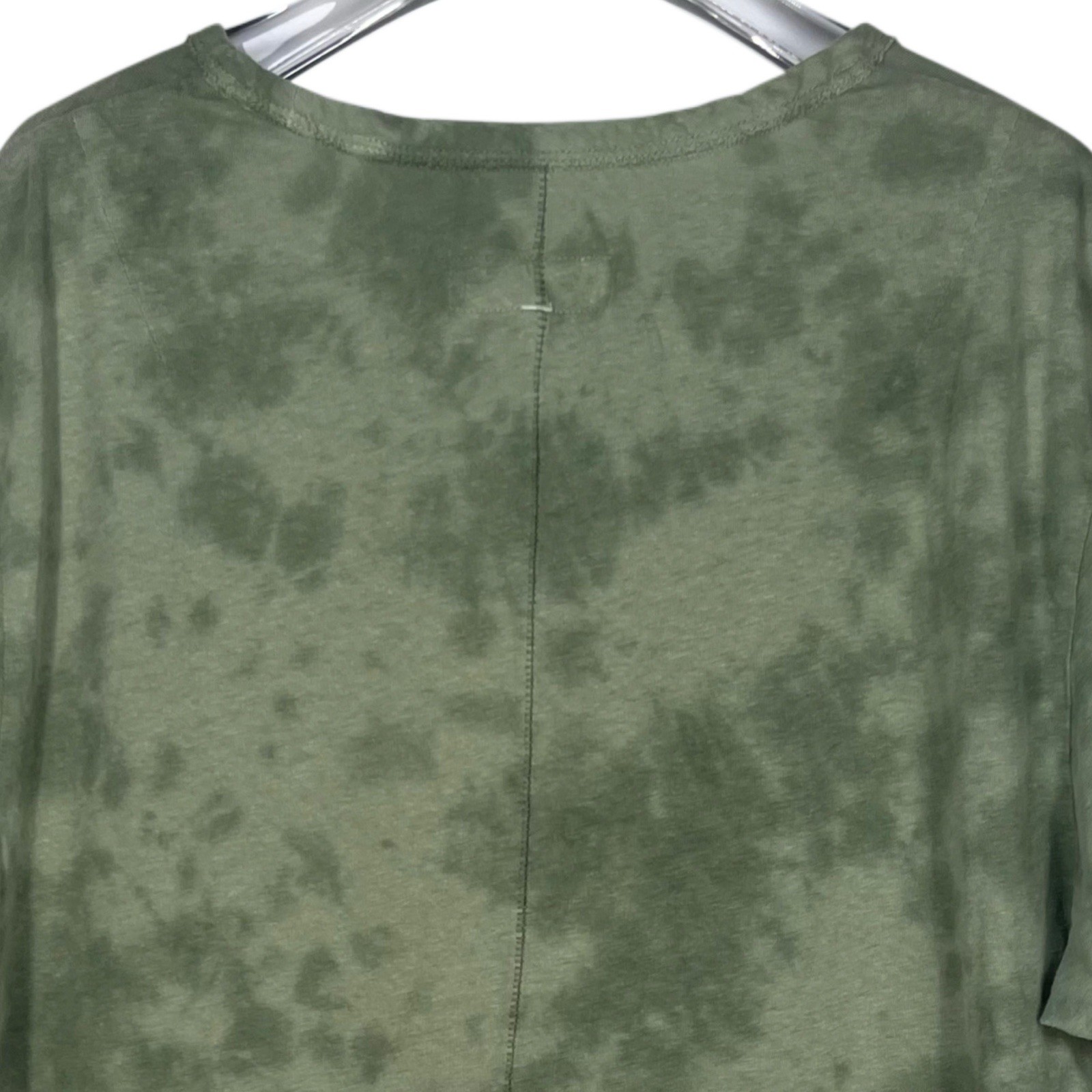 Rag & Bone Men's XL Tshirt Linen Cotton Tie Dye The Hayden Green Stone Wash gallery