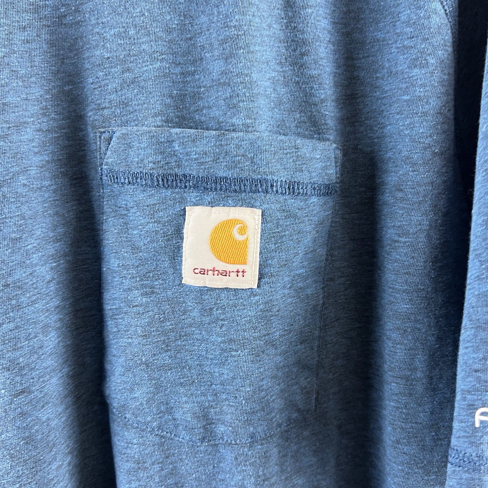 Carhartt Mens Shirt Short Sleeve Force Relaxed Fit Pocket Utility Work Blue XXL gallery