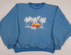 Vintage 80s Maui Hawaii Sun Set Beach Print Boxy T Shirt Cotton Usa Worn Vtg